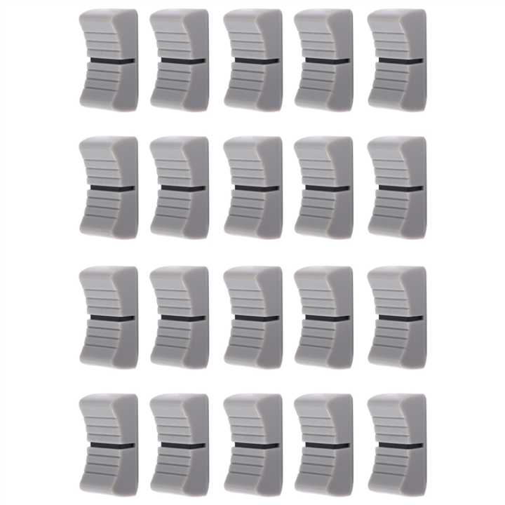 20Pcs Console Mixer Slider Fader Knobs for Potentiometer Gray Knob