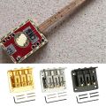 3 String Cigar Box Guitar Bridge, Electric Guitar Bridge Tailpiece Top Load Fixed Hardtail Saddle Cigar Box Guitar Parts 24BD. 