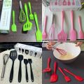 Kitchen Utensil Set, 5 PCS Silicone Kitchen Utensils Set for Cooking & Baking - Nonstick Cookware with Turner, Whisk, Brush, Spatula. 