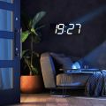 wall clock 3D LEDs Digital Clock for Bedroom Wall Decoration Glowing Night Mode Adjustable Electronic Watch Clock Clocks Home Decor Garden. 