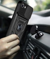 Lereach For iPhone 7 / 8 / SE Armor Phone Case Camera Armor Protection TPU+PC Hard Ring Car Ring Bracket Shockproof Back Cover. 