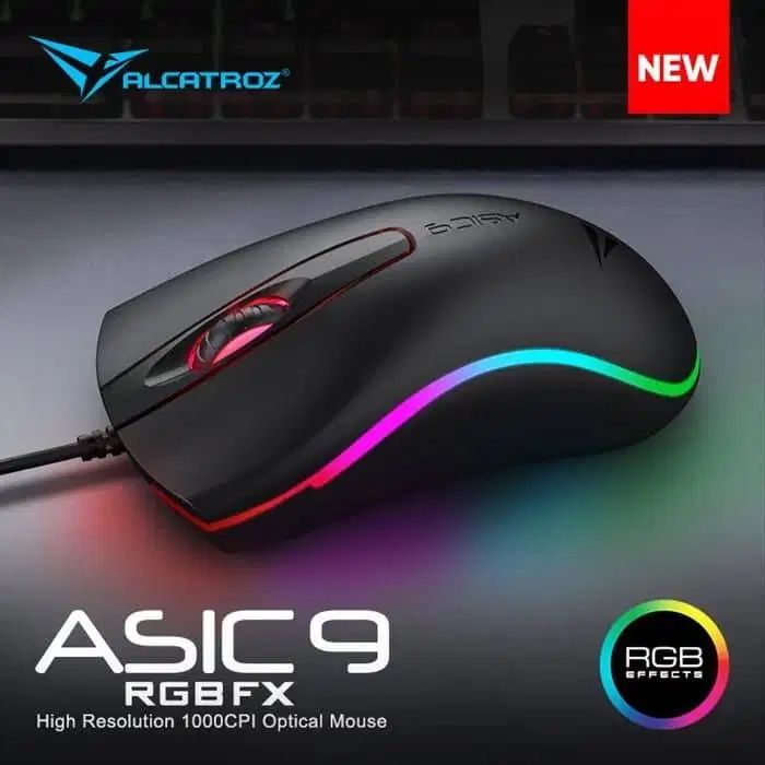 Alcatroz Asic 9 RGB FX Hi-Definition USB Wired Mouse