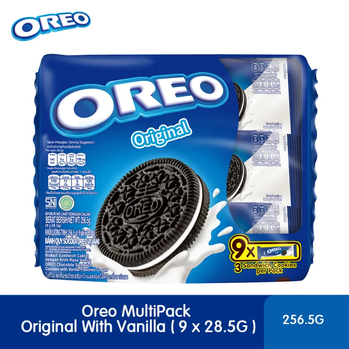 Oreo%20Orignal%20Chocolate%20Sandwich%20Cookies%20with%20Vanilla%20Flavored%20Cream%20Multi%20Pack%20256.5G%20(9%20X%2028.5G)%2027%20Biscuits%20-%20Image%202