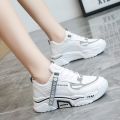 Women Sneakers h-heel GIrls Casual SPorts Shoes Low Cut Students White/black SHoes. 