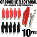 【FOOT SOFA】10pcs Insulated Alligator Clips Battery Clamps Crocodile Clip Electrical Battery Connectors 5A. 