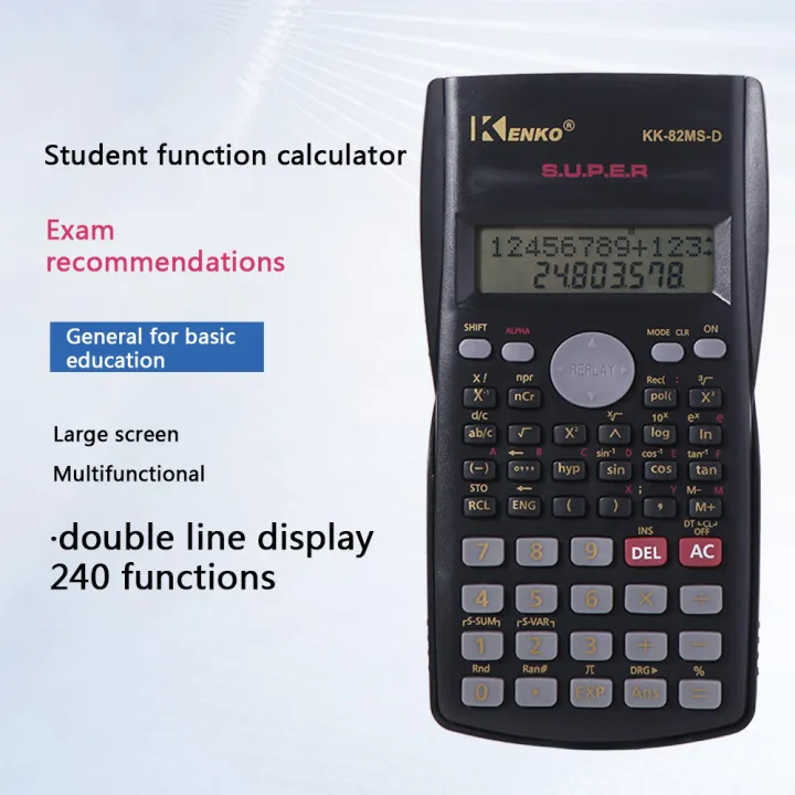 Multi-purpose 12 Digits Display Scientific Calculator 2-Line Screen Big ...