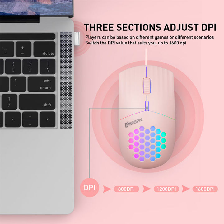 1600%20DPI%20RGB%20Backlit%20Honeycomb%20Mouse%20Wired%20RGB%20Gaming%20Mouse%20USB/Type%20C%20Mice%20For%20Computer%20Macbook%20Air%20Laptop%20PC%20-%20Image%203