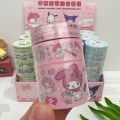 【The Quiet Page】4 Set Sanrio Mymelody Kuromi Cinnamoroll Pochacco Cute Cartoon Character Decoration Adhesive Masking Washi Tape Kids. 
