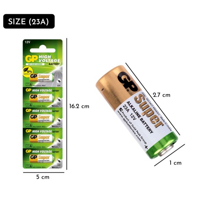 5Pcs GP High Voltage 12V Battery 23A