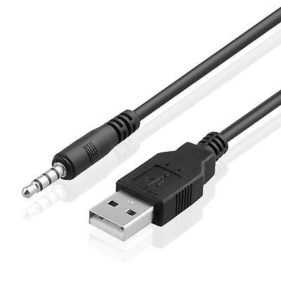 Male AUX Audio Jack to USB Male Charge Cable Adapter