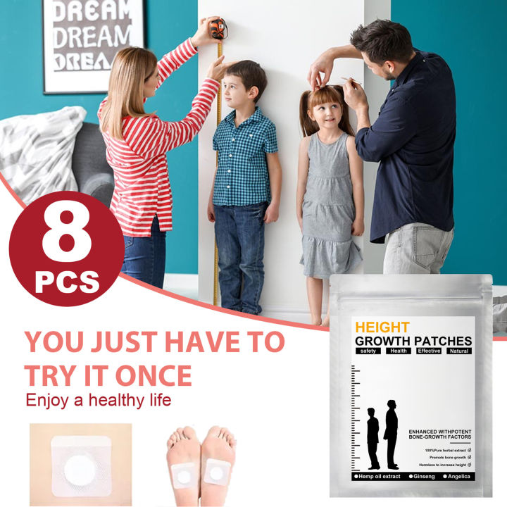 8Pcs/Set Foot Patch Body Height Enhancer Patch Grow Taller Plaster Foot Patch