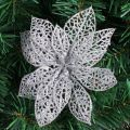 New Party 15cm Flowers Christmas Xmas Tree Decorations Glitter Hollow. 