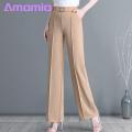 Lady Slacks Full Length ple Casual Loose Long Office Pants. 