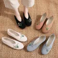 Soft Canvas Shoes Women Traditional Embroidered Shoes Lightweight Walking Sneakers Lady Girls Non Slip Summer Breathable Flats. 