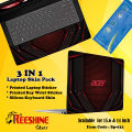 Acer 3 in 1 Reeshine Laptop Skin With Matt laminate For 15.6 Inch/ 14.6 inch/ 13 inch laptop ( Back Sticker , Key Wrist Sticker, Keyboard Skin). 
