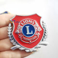 【Miga Plaza】1 x Metal LIONS CLUBS International Logo Car Auto Decorative Side Rear Emblem Badge Sticker Decal. 