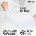 Women/Men Adjustable Slim Cooling Seamless Hand Sock Ice Silk UV Protectiv Arm Sleeves - 2PCS. 