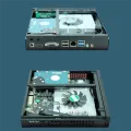 DX01 Thin Mini ITX Desktop Computer Chassis Replacement Spare Parts Accessories Thin Half Height Computer Chassis Portable Desktop Computer Case. 
