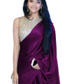 Valentina Plain Saree for Weddings Women's Traditional Indian Dress in Assorted Colors Size 5.5 Ft (approx.). 