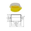 1pc 22MM Emergency Stop Switch Cover 55x37MM Durable PC Protector for Flat ButtonPush Button/Knob Switch. 