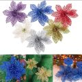 New Party 15cm Flowers Christmas Xmas Tree Decorations Glitter Hollow. 