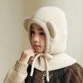 New Cute Big Eyes Pullover Cap Warm Windproof Ear Protection Hat Coldproof Neck Warmer Autumn and Winter. 
