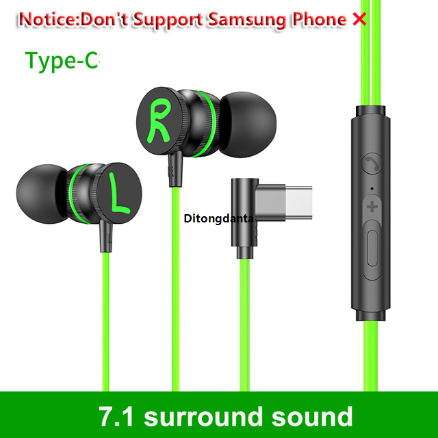Mihua Computer Style Stereo Headphones 5mm In-Ear Jack Magnetic Play [New Design] L Play Wired Earbuds Type C Type 3.Headphones with Microphone Headphones are suitable for small