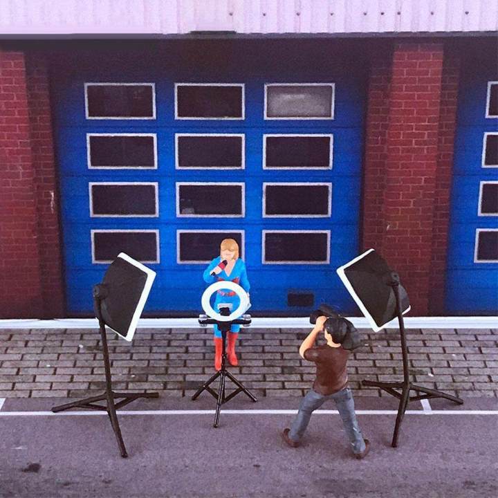 5 Pieces 1/64 Miniature Scene Props Live Broadcast Model for Desktop ...