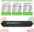 Automatic sealing machine,vacuum sealer with 10 vacuum sealer bags,upgraded automatic food sealer machine for food preservation & led indicator dry & moist modes, compact & easy clean. 