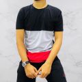 03 Tone Short Sleeve Men'S T Shirt New Style Material 190Gsm Black,White&red.. 