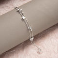 Women Double Layer Star Pendant Chain Bracelets Girls Sweet Charm Bangle Ladies Korean Jewellery Accessories Beads Bracelets. 