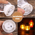 Retro Led Oil Lamp Pot-shaped Candle Light Portable Night Lights Ornament For Bedroom Decoration. 