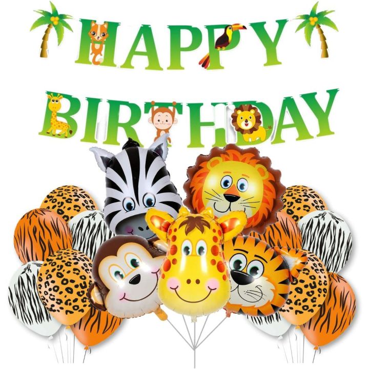 Jungle%20Animal%20Party%20Decoration%20Set,%2018%20Pieces,%20Balloons%20&%20Banner%20-%20Image%207