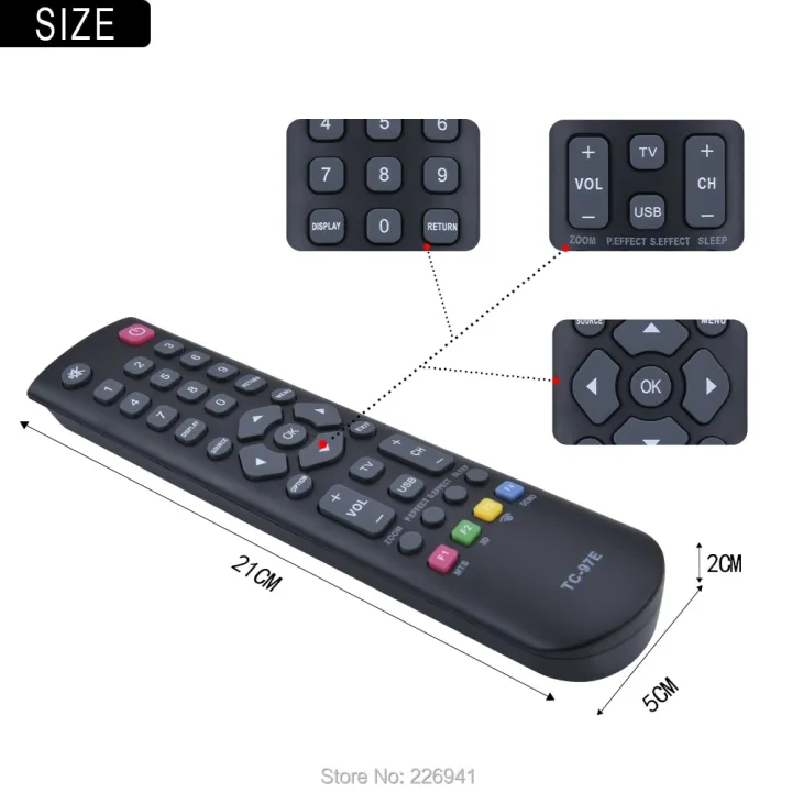 TCL%20SINGER%20SMART%20LCD%20LED%20TV%20Remote%20Control%20TC-97E%20PLUS%20HUAYU%20Universal%20-%20Image%207