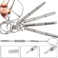 【ZIME】10Pcs 3In1 Eyeglass Screwdriver Sunglass Watch Repair Kit With Keychain Portable Hand Tools Screwdriver Stainless Steel Tools. 