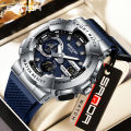 SANDA Brand Fashion Business Luxury Date Timer Digital Quartz Men's Watch. 