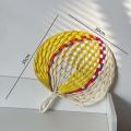 Natural Hand Fan Lightweight Woven Hand-Cranked Palm Leaf Fan Large Handmade Woven Fan for Summer Summer Cooling Outdoor Use. 
