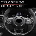 3Pcs/Set Car Steering Wheel Decoration for TOYOTA Raize 200 Series 210A 2021 VELOZ 2022 Carbon Fiber. 
