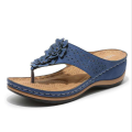 【ZOSR】New❥Women Flower Pattern Sandals Retro Wedge Plus Size Sandal Comfortable Open Toe Non-slip Slipper Ladies Sandal Slippers. 