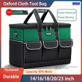 Sirend New Square Tool Bag with 30% More Capacity Waterproof Multi Pockets Tool Organizer Tool Pouch for Electrician Tools Bucket. 