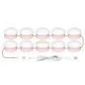 63HA LED Makeup Lights Set USB Dimmable Mirror Bulbs Mirror LED Plastic Texture. 