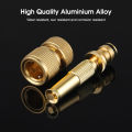 iFlashDeal Water Nozzle Garden Spray Gu-n Multiple Mode High Pressure Aluminium Alloy Direct Nozzle Booster Adjustable Hose Nozzle Garden Brass Spray Nozzle Hose Nozzle Spray Adapter. 