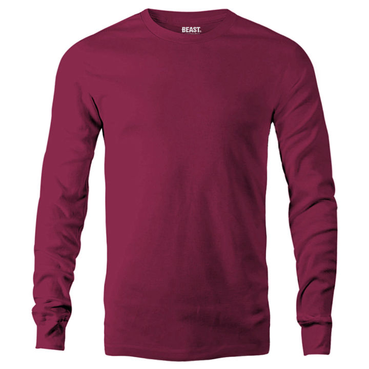 T-Shirt Republic - Maroon Men's Premium Long Sleeve T Shirt