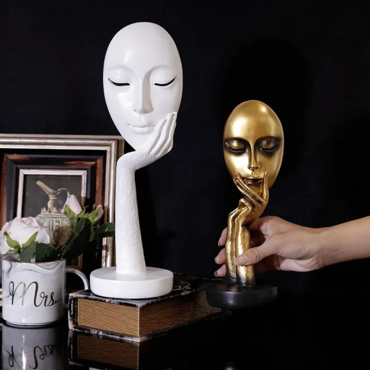Statues%20Crafts%20Sculpture%20Lady%20Decorative%20Display%20Resin%20Art%20Human%20Modern%20Meditators%20-%20Image%206