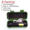 LED 15000Lumens Flashlight Torch Lamp Zoomable USB Rechargeable. 