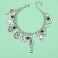Disney Movie The Nightmare Before Christmas Jack Skellington Vintage Silver Plating DIY Bracelet for Women Party Accessories. 