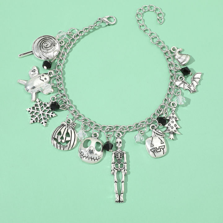 Disney%20Movie%20The%20Nightmare%20Before%20Christmas%20Jack%20Skellington%20Vintage%20Silver%20Plating%20DIY%20Bracelet%20for%20Women%20Party%20Accessories%20-%20Image%203