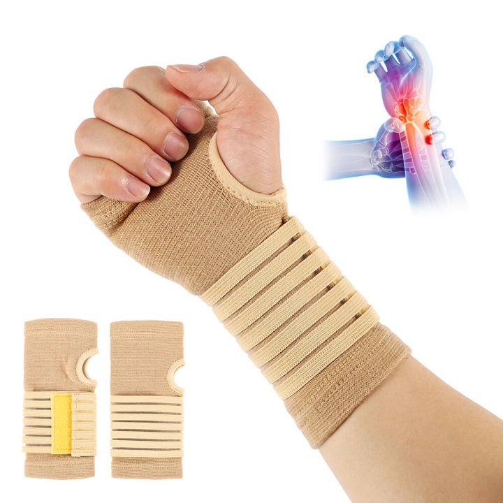 2x%20Adjustable%20Wrist%20Support%20Sleeve%20Bandage%20Strap%20Splint%20Hand%20Gym%20Sports%20Splint%20Bracer%20Support%20Protect%20Wrist%20Guard%20Support%20-%20Image%202