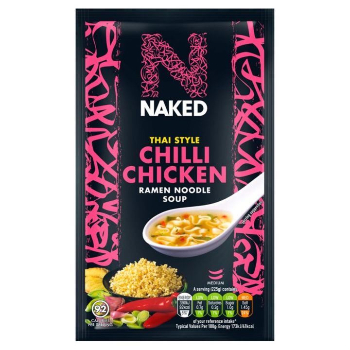 Naked Noodle Ramen Noodles Thai Chilli Chicken Soup 25g(UK)