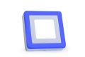 18+6,12+4 Watt LED Side Blue Square Surface Panel Light Ceiling 3D Effect Lighting (Double Color, 12+4 Side Blue Surface 1). 